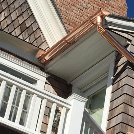 copper gutter installation Montauk ny